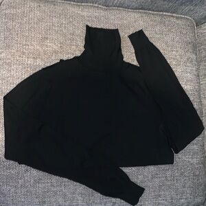 Black Merino Wool Turtleneck